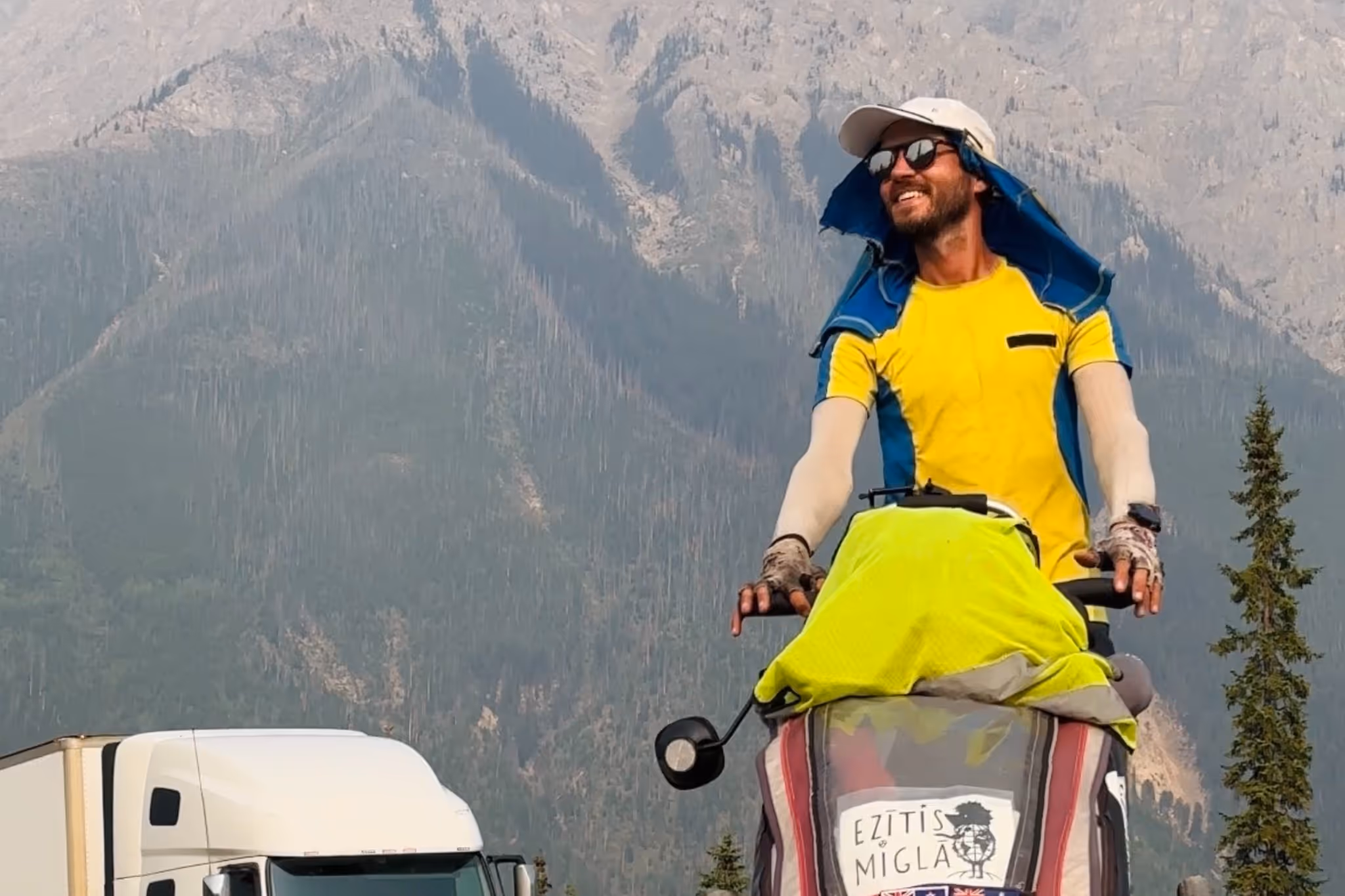 Former Vancouverite on third pair of shoes as he attempts to walk around the world