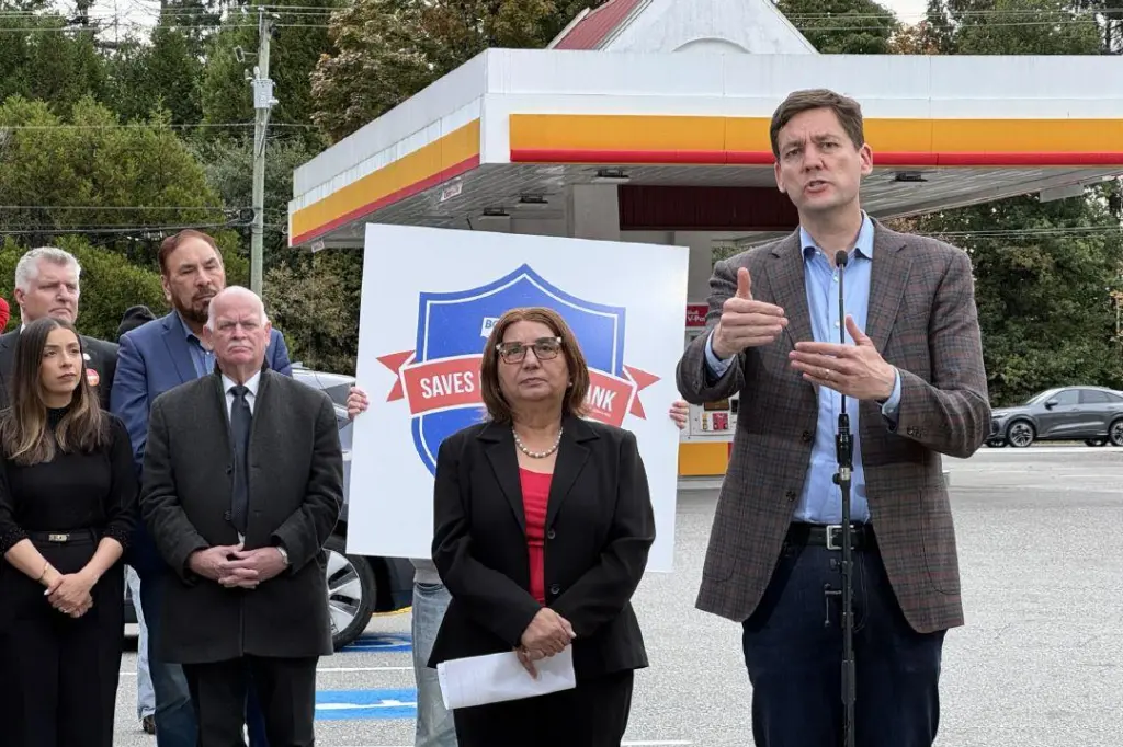 BC NDP leader David Eby promises gas tax relief